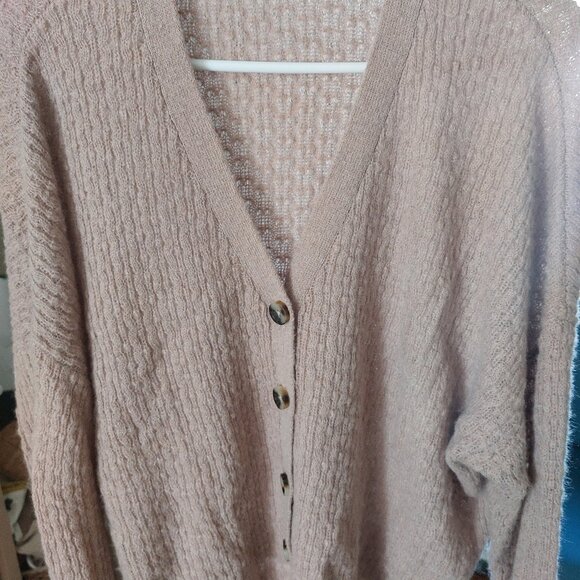 Madewell Plus Mayfair Cardigan (Heather Blush) - Picture 6 of 7